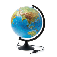 Глобус Земли физический  с подсветкой D=320 мм - «globural.ru» - Якутск