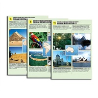 Комплект таблиц по географии раздаточных "Уникальные объекты южных материков" (цвет, лам, А4, 12 шт.) - «globural.ru» - Якутск