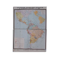 Учебная карта "Образование независимых государств в Латинской Америке" 1030*1420 мм (матовое, 2-стороннее лам.) - «globural.ru» - Якутск