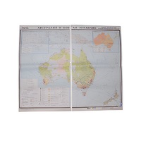 Учебная карта "Австралия и Новая Зеландия" (экономическая) 1100*1340 мм (матовое, 2-стороннее лам.) - «globural.ru» - Якутск