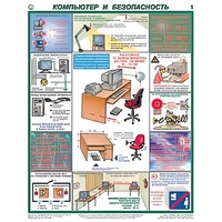 Плакаты "Компьютер и безопасность" (2 листа, размер 450х600) - «globural.ru» - Якутск