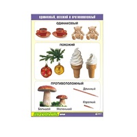 Таблица демонстрационная "Одинаковый, похожий и противоположный" (винил 70x100) - «globural.ru» - Якутск