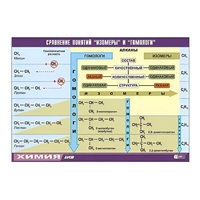 Таблица демонстрационная "Сравнение понятий изомер и гомолог" (винил 70x100) - «globural.ru» - Якутск
