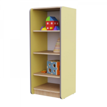 Открытый шкаф с полками из коллекции мебели «НЕГА» (цвет желтый) - «globural.ru» - Якутск