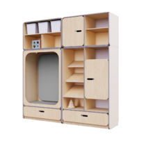 Детская стенка с местом для хранения и прямоугольной зоной отдыха из коллекции «НЕГА» (цвет бежевый) - «globural.ru» - Якутск