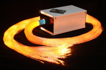 Пучок фибероптических волокон с боковым точечным свечением «Звёздный дождь» 200х2 м в комплекте с источником света - «globural.ru» - Якутск