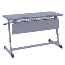 Парта двухместная Nomad V с полиуретановой кромкой регулируемая по высоте  - «globural.ru» - Якутск