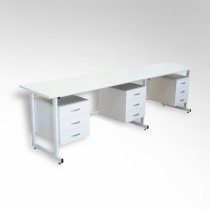 Стол 3-х тумбовый для лабораторных работ 2500*600*850 ЛДСП - «globural.ru» - Якутск