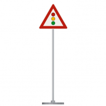 Знак дорожный "Светофорное регулирование" 1.8 типоразмер 40 на стойке с основанием 3кг - «globural.ru» - Якутск