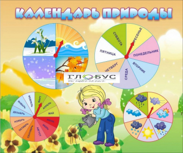 Стенд "Календарь природы" (вариант 1) - «globural.ru» - Якутск